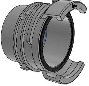 Demi raccord symétrique avec verrou Alu F 3" DN80