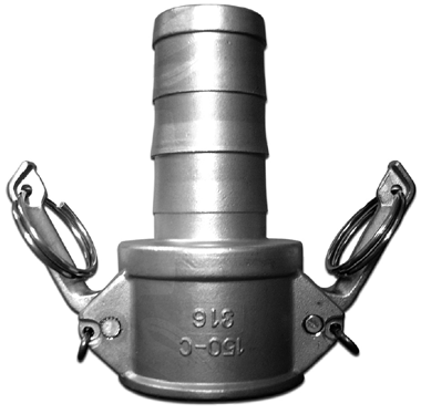 [CP-C-100-SS] Coupleur à douille cannelé type C DN25 1'' Inox